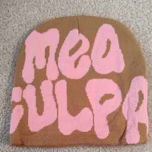 Trendy Pink and Tan Women's Beanie